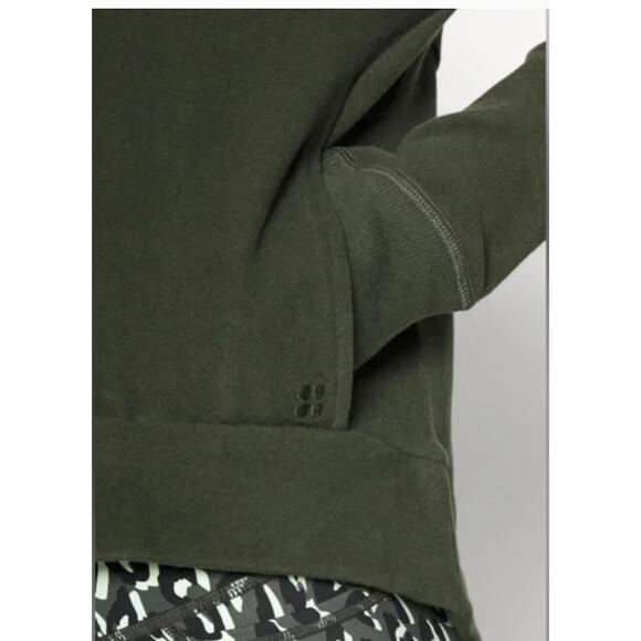 SWEATY BETTY Olive Green Harmonise Long Sleeve Luxe Sweatshirt Women's Size XL - Picture 9 of 11